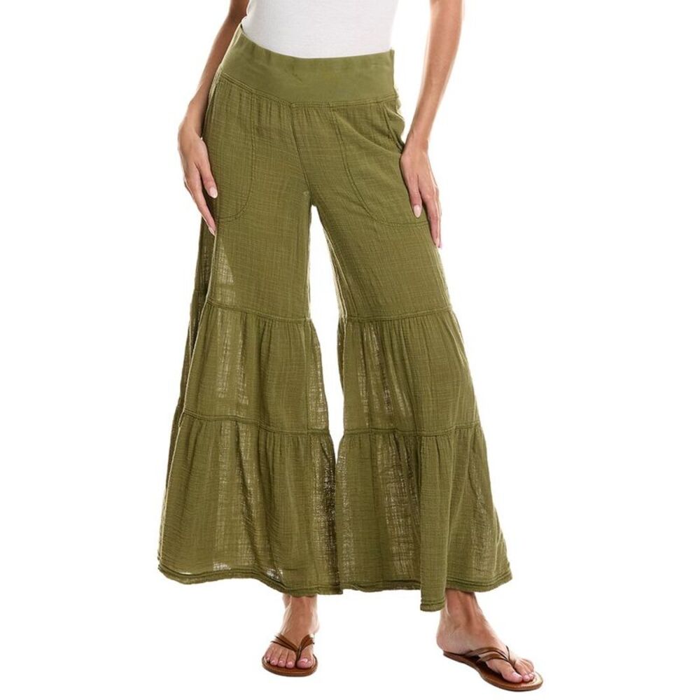 Xcvi Womens Lando Wide Leg Pant, Green